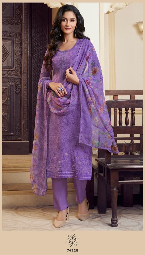VINAY FASHION SILKINA - ROYAL CREPE 48 Unstitched Set - Image 14