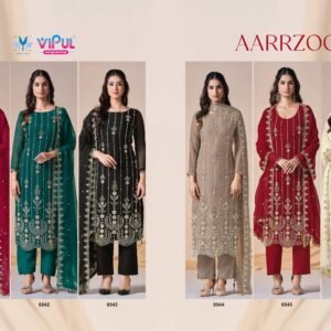 VIPUL FASHION AARRZOO - Unstitched Crinkle Chiffon Set