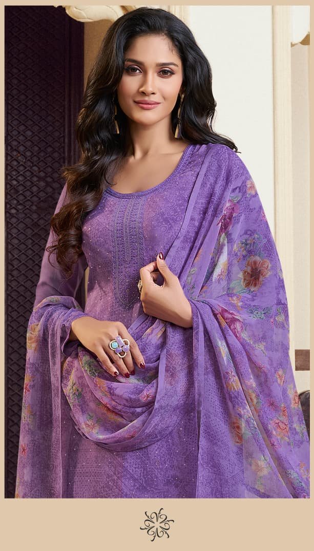 VINAY FASHION SILKINA - ROYAL CREPE 48 Unstitched Set - Image 2
