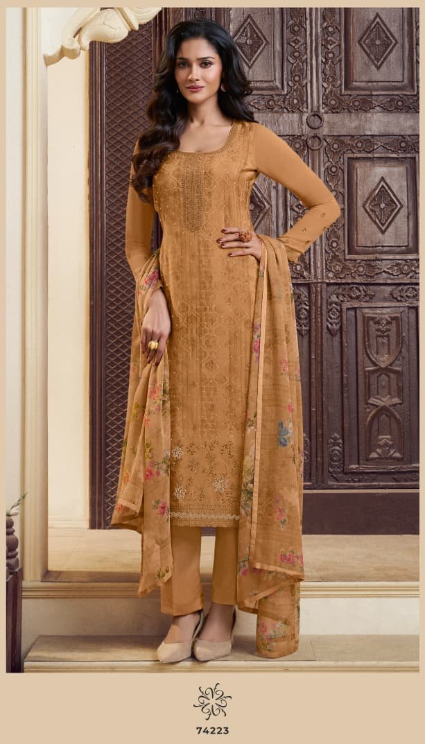 VINAY FASHION SILKINA - ROYAL CREPE 48 Unstitched Set - Image 7