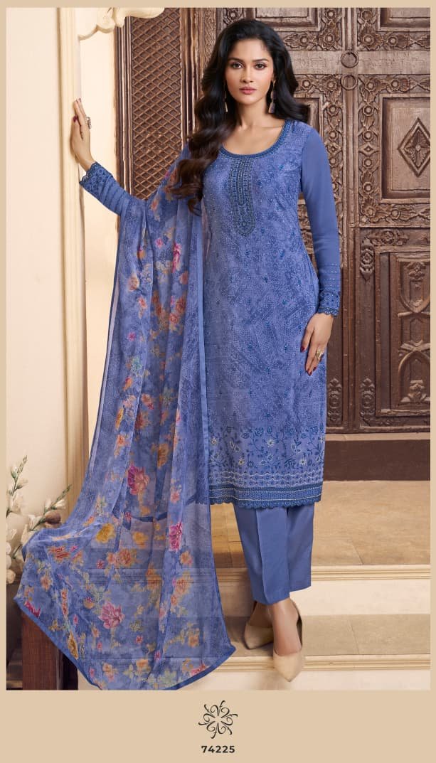 VINAY FASHION SILKINA - ROYAL CREPE 48 Unstitched Set - Image 12